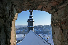 Auf dem Kirchturm von St. Crescentius (Foto: Karl-Franz Thiede)